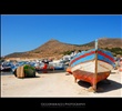 Favignana - A colorful boat at the harbour